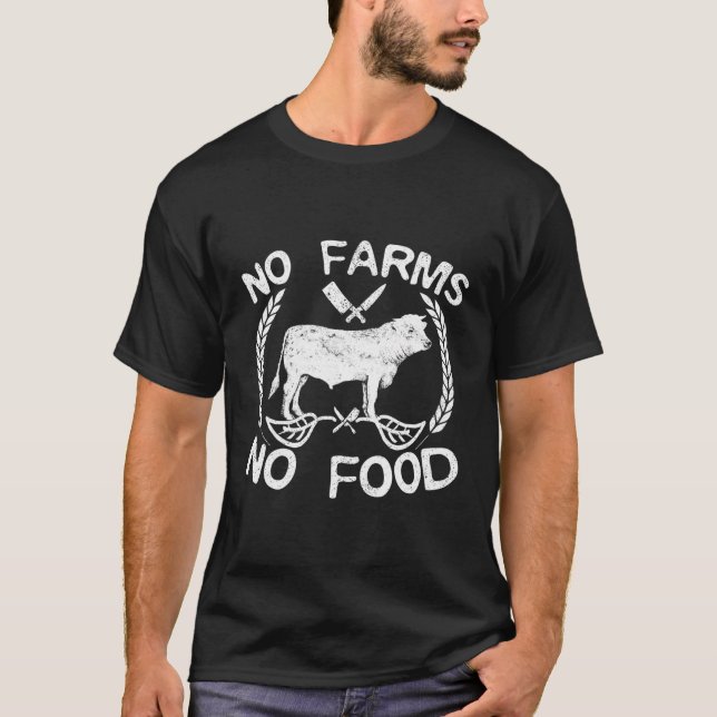 T-shirt Pas d'exploitation agricole Pas de nourriture Vach (Devant)