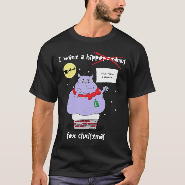 T-shirt Pas d'hippopotame pour la citation sarcastique de  (Devant)