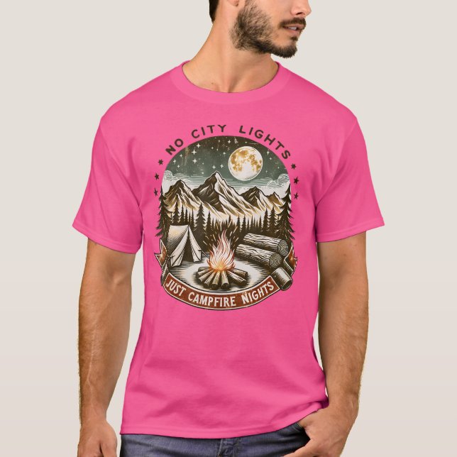 T-shirt Pas d'illuminations de la ville Juste des nuits de (Devant)
