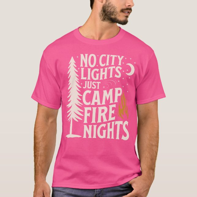 T-shirt Pas d'illuminations de la ville Juste des nuits de (Devant)