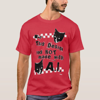 T-shirt Pas d'intelligence artificielle Design Style authe