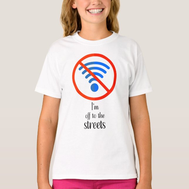 T-shirt "Pas d'Internet ? Pas de problème !", Funny cyber  (Devant)