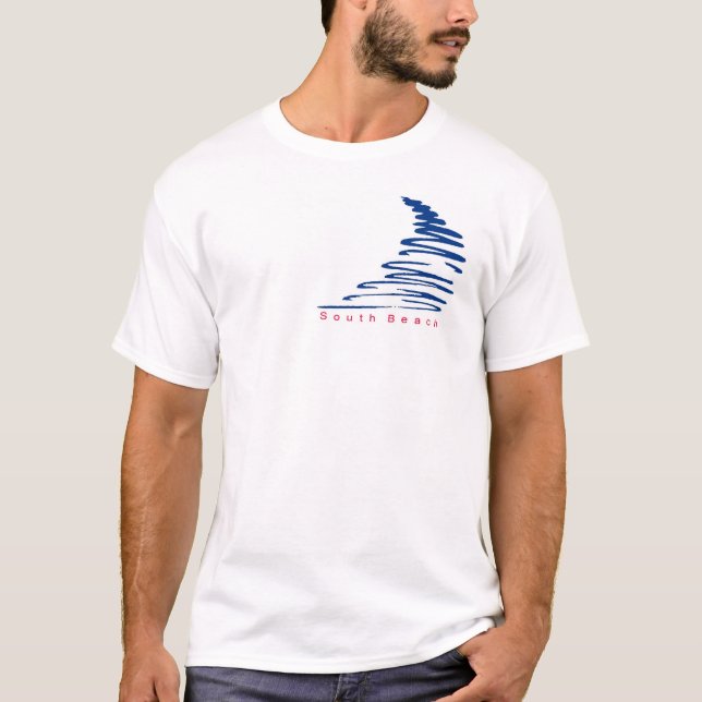 T-shirt pas droit de plage de Lines_South (Devant)