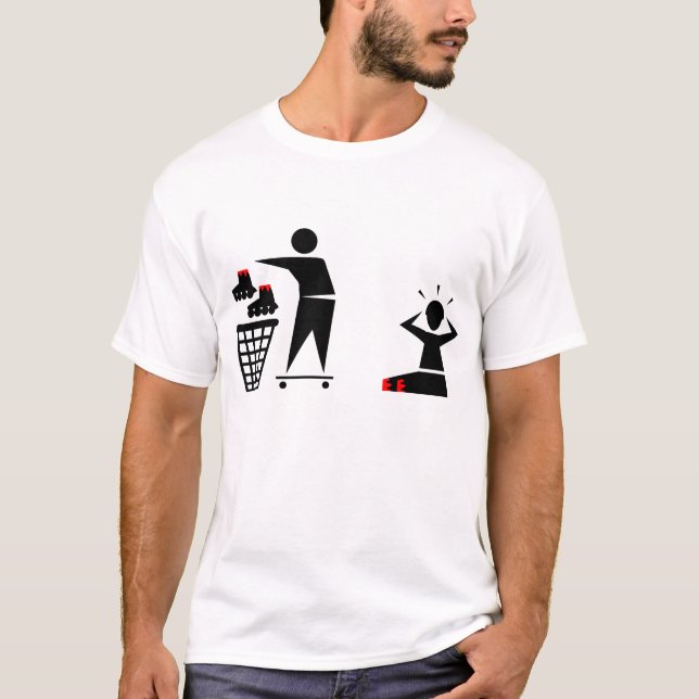 T-shirt Pas en ligne (Devant)