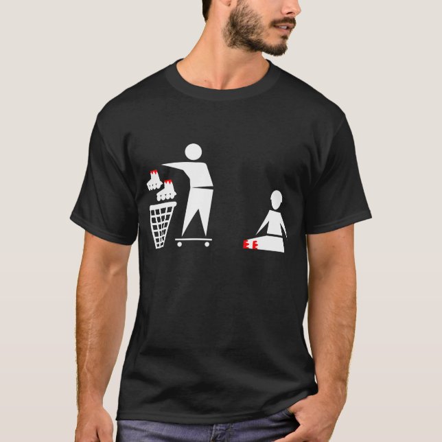T-shirt Pas en ligne (Devant)