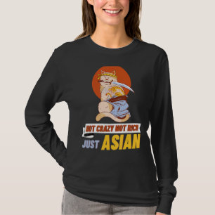 T-shirt Pas Fou Pas Riche Juste Asiatique Chat Avec Samura