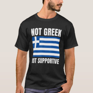 T-shirt Pas grec mais soutien du drapeau grec soutien