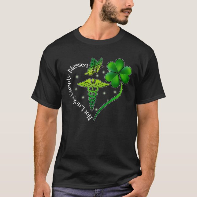 T-shirt Pas Heureux Simplement Béni St. Patrick Day Infirm (Devant)