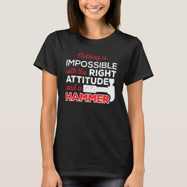 T-shirt Pas Impossible Attitude Marcheur de construction (Devant)