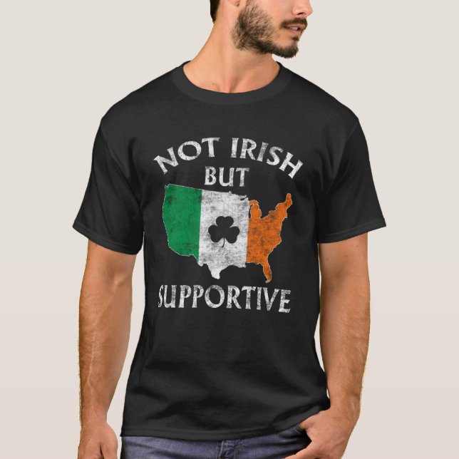 T-shirt Pas Irlandais, mais Shamrock de Jour de la Saint P (Devant)