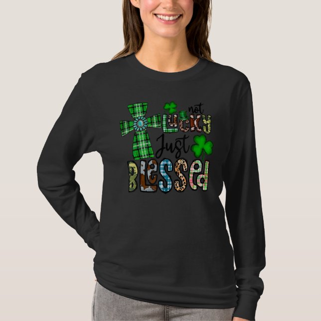 T-shirt Pas Lucky Juste Bienheureux St Patrick S Day Chris (Devant)