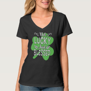T-shirt Pas Lucky Juste Heureux Shamrock Vert Saint Patric