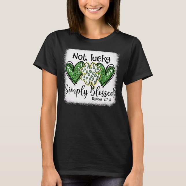 T-shirt Pas Lucky Simple Béni Jour de la Saint Patrick Foi (Devant)