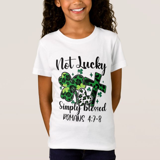 T-Shirt Pas Lucky Tout Simplement Béni (Devant)
