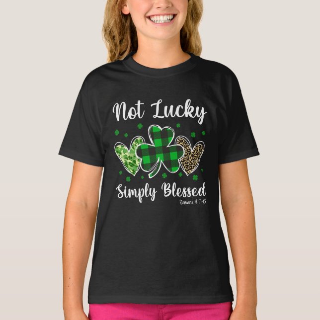T-shirt Pas Lucky Tout Simplement Béni Jour de la Saint Pa (Devant)