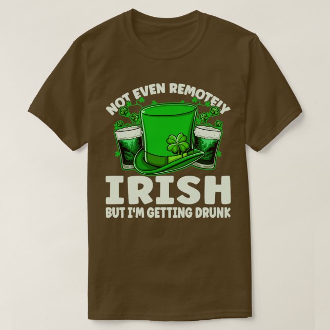 T-shirt Pas Même Loto Irlandais Bière ivre Boire St Pat (Design devant)