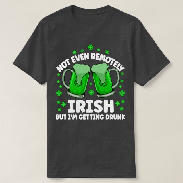T-shirt Pas Même Loto Irlandais Bière ivre Boire St Pat (Design devant)