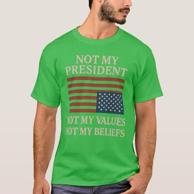 T-SHIRT PAS MON PRÉSIDENT PAS MA VOIX PAS MES VALEURS PAS  (Devant)