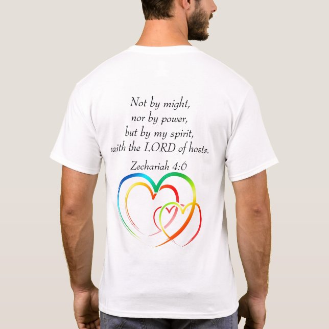 T-shirt Pas par Might - Zechariah 4:6  (Dos)