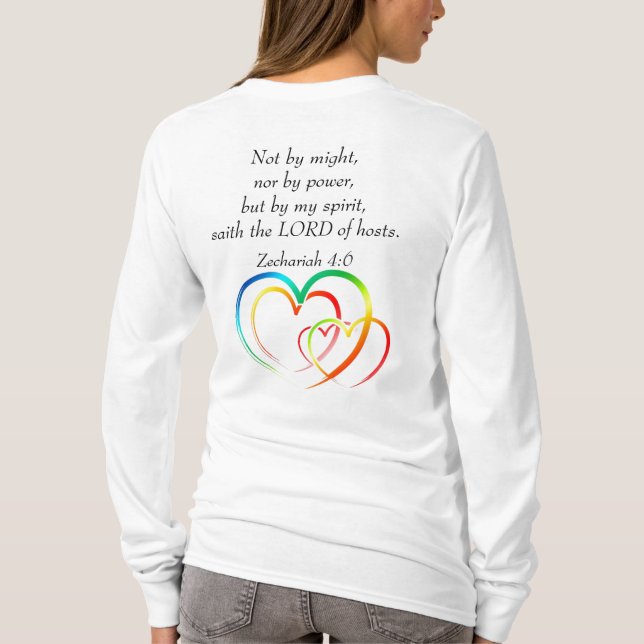 T-shirt Pas par Might - Zechariah 4:6  (Dos)