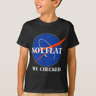 T-shirt Pas plat Nous avons vérifié Funny Flat Earth