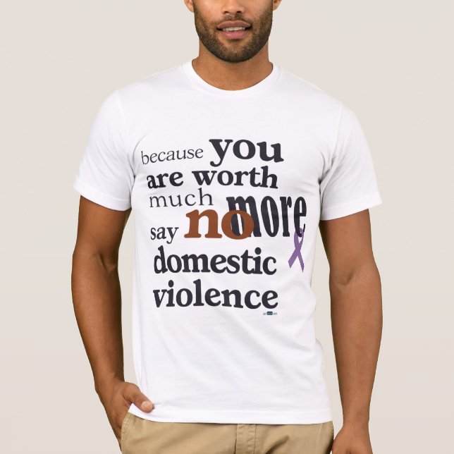 T-shirt Pas plus de violence familiale (Devant)