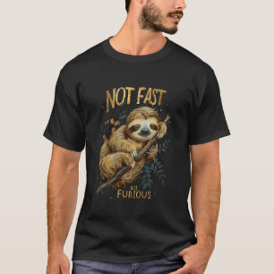 T-shirt Pas Rapide Pas Furieux Mignonne Lazy Sleeping Funn