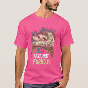 T-shirt Pas Rapide Pas Furieux Mignonne Lazy Sleeping Funn