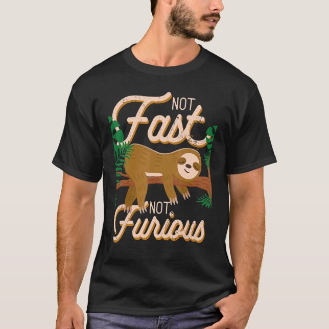 T-shirt Pas Rapide Pas Furieux Mignonne Parfum Lazy (Devant)