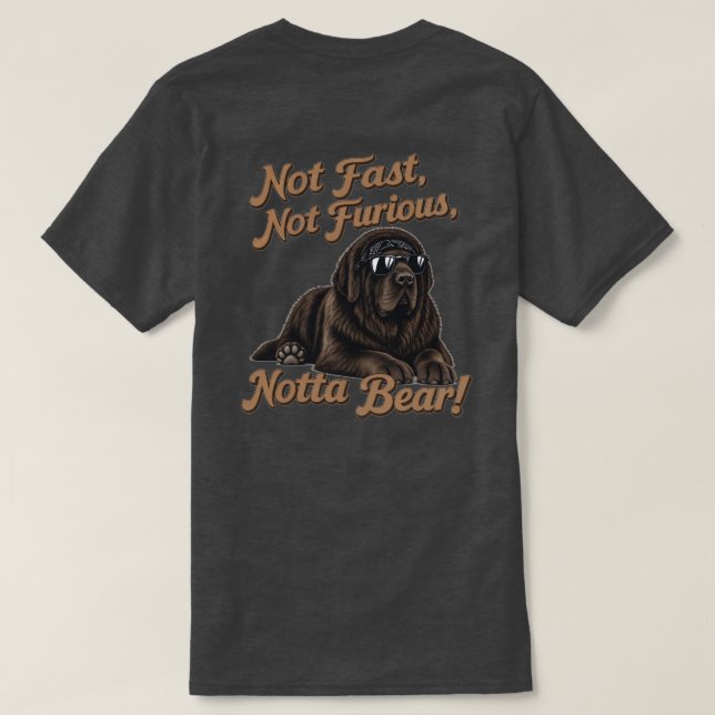 T-shirt Pas rapide, pas furieux, Notta Bear (Design dos)