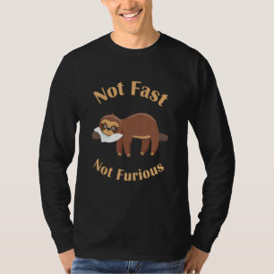T-shirt Pas rapide pas furieux paresseux mignon dormant pa