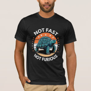 T-shirt Pas rapide, pas furieux Tortue rétro