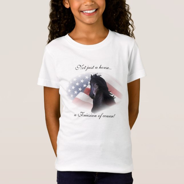 T-Shirt Pas simplement un cheval… un frison naturellement (Devant)