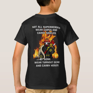 T-shirt Pas tous les super-héros...pompier