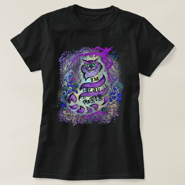 T-shirt Pas Tout À Fait Là, Crazy Cat (Design devant)