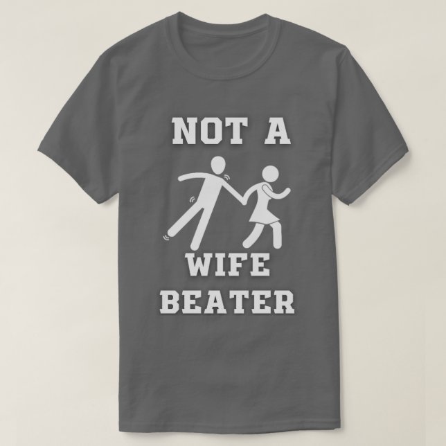 T-shirt Pas un batteur de femmes (Design devant)