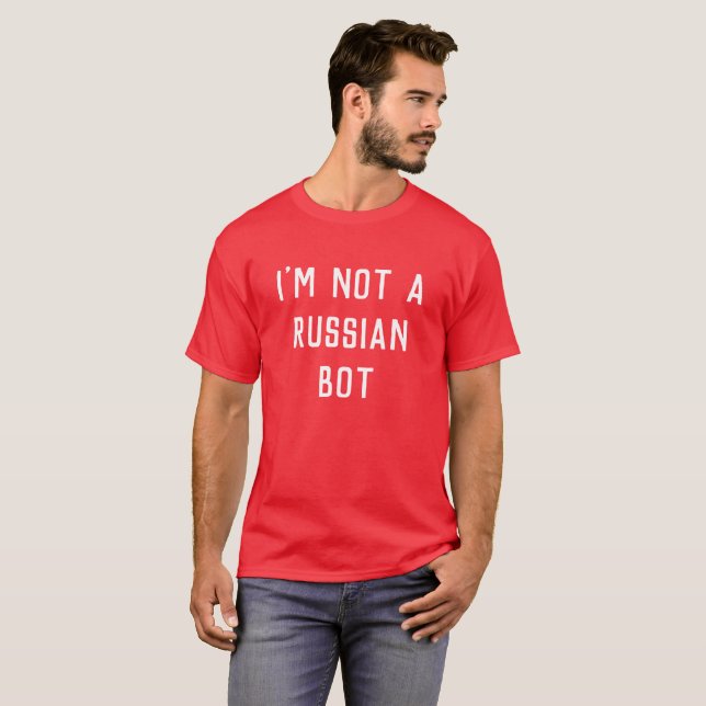 T-shirt Pas un Bot russe (Devant entier)