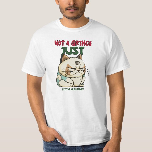 T-shirt Pas un Grinch juste Festive Challengé Funny Holida (Devant)