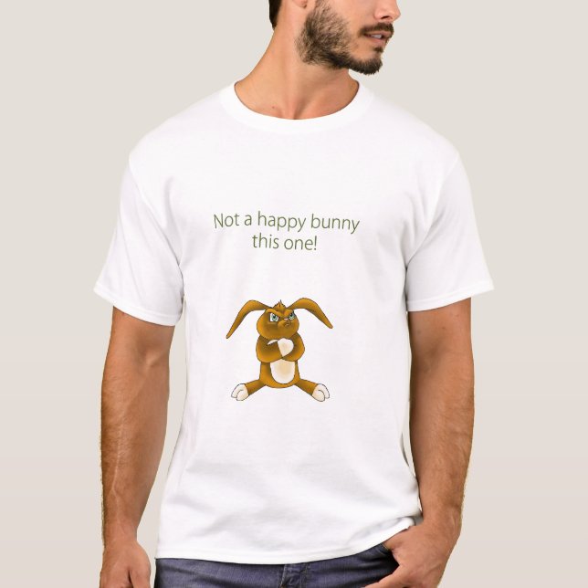 T-shirt Pas un lapin heureux (Devant)