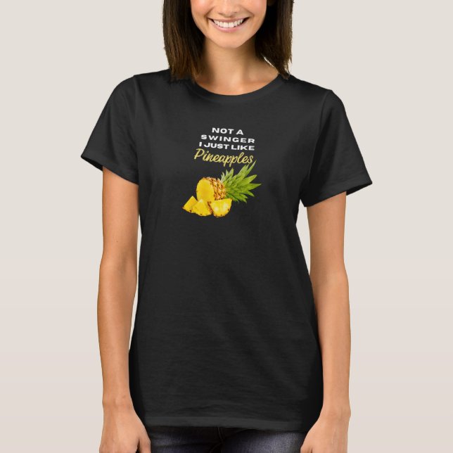 T-shirt Pas Un Swinger J'Aime Les Ananas Premium (Devant)