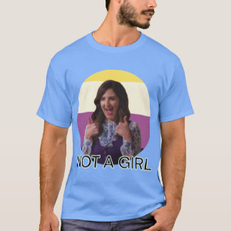 T-shirt Pas une fille drôle rétro