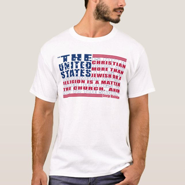 T-shirt Pas une nation chrétienne (Devant)