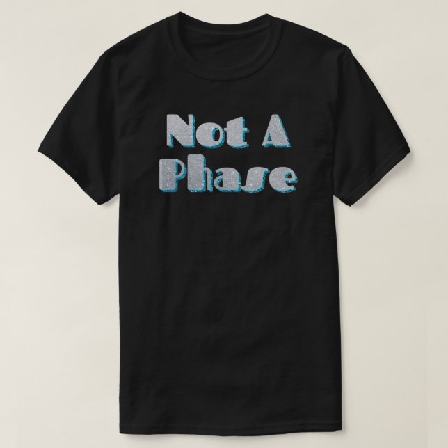 T-shirt Pas une Parties scintillant Turquoise de phase (Design devant)