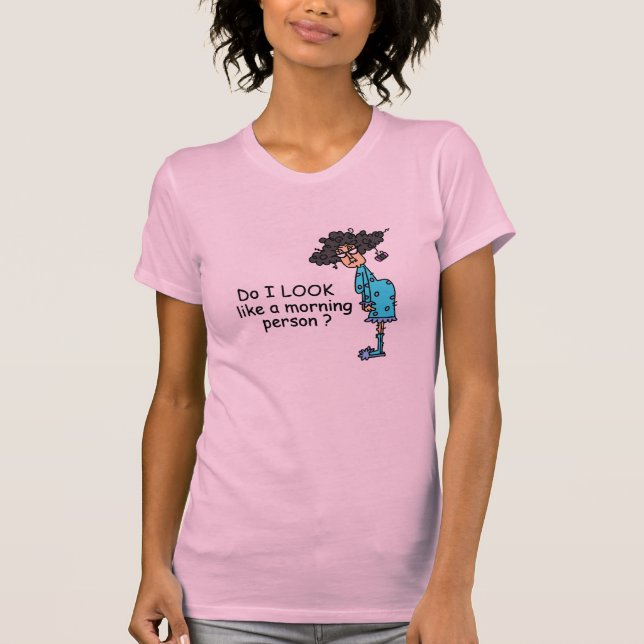 T-shirt Pas une personne de matin (Devant)
