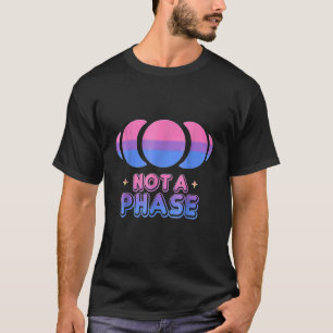 T-shirt Pas Une Phase Lune Drapeau Bisexuel Fière Bi Fiert