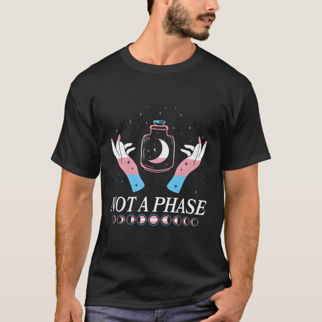T-shirt Pas Une Phase Transgenre Fierté Lune Phases Extern (Devant)