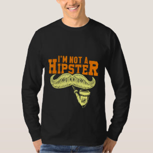 T-shirt Pas une pipe à moustache de hipster Fumeur Hippies