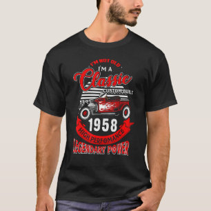 T-shirt Pas Vieille Je Suis Classique 1958 65e Anniversair