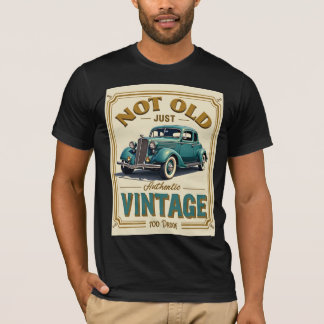 T-shirt Pas Vieux Juste Vintage - Authentic Classic Car Sh