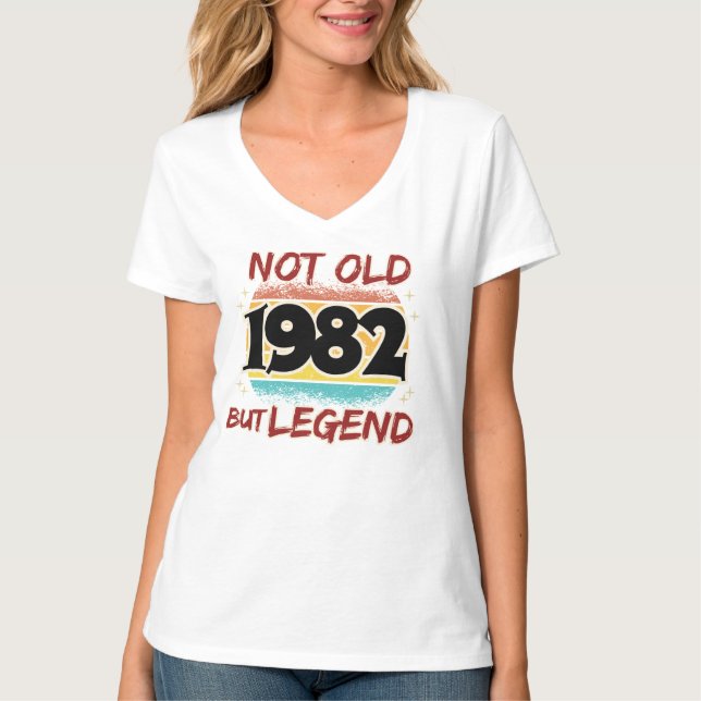 T-shirt Pas Vieux Mais Légende 1982 (Devant)